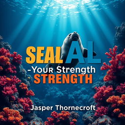 A flat book cover design featuring a bold, eye-catching title "SEAL-Your-Strength" in large, dynamic font positioned at the center