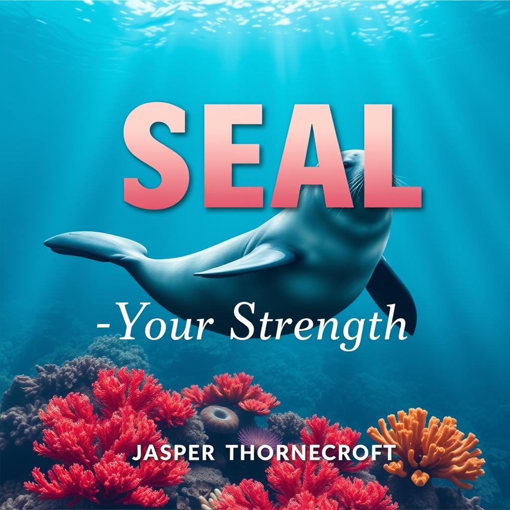 A flat book cover design featuring a bold, eye-catching title "SEAL-Your-Strength" in large, dynamic font positioned at the center