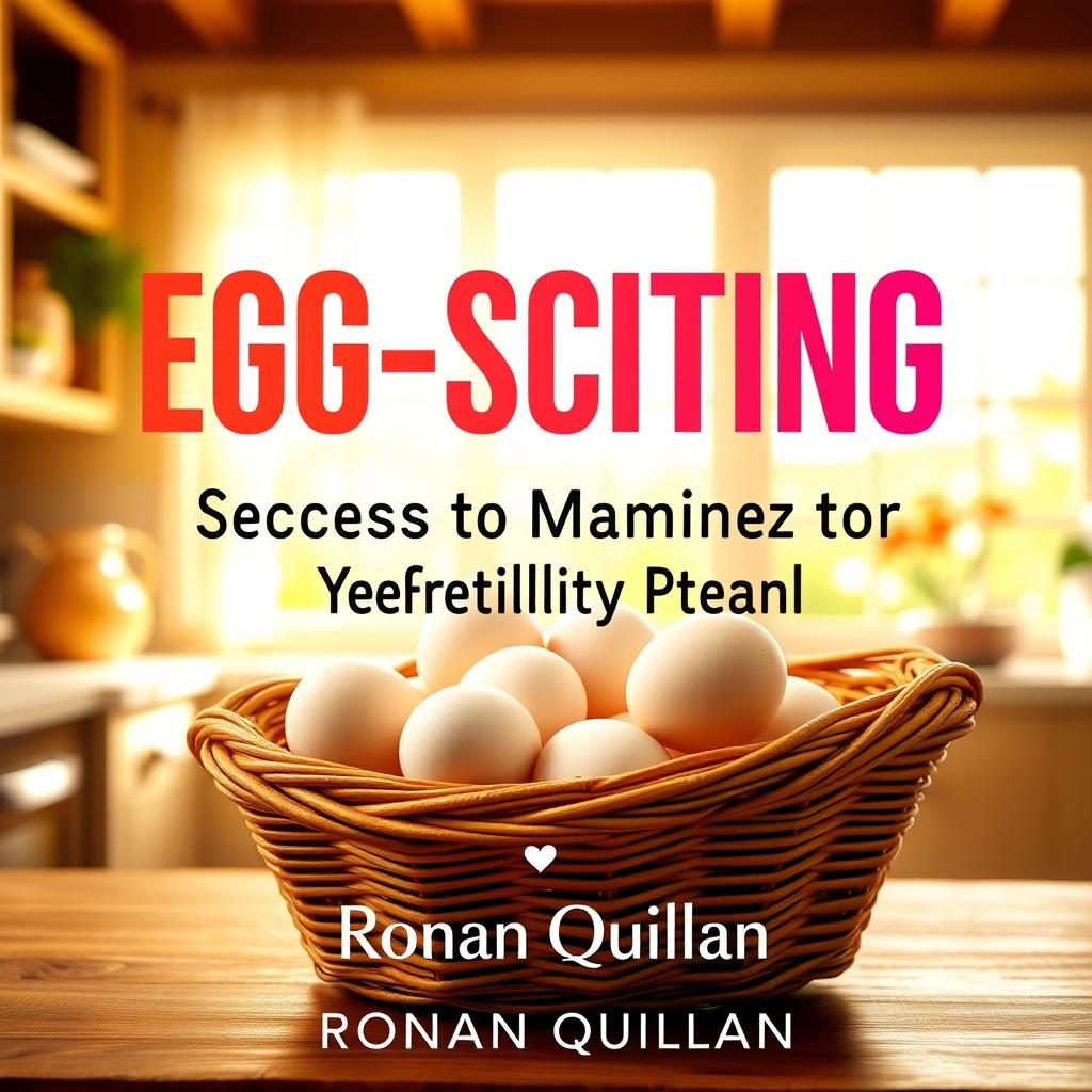 A cover design for a book titled 'EGG-SCITING Secrets to Maximize Your Fertility Potential'