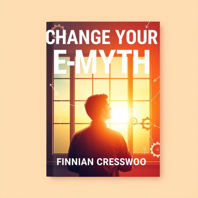 A flat book cover design for 'Change Your E-Myth' featuring the title prominently in bold, large font at the top, and the author's name, Finnian Cresswood, in a smaller font below