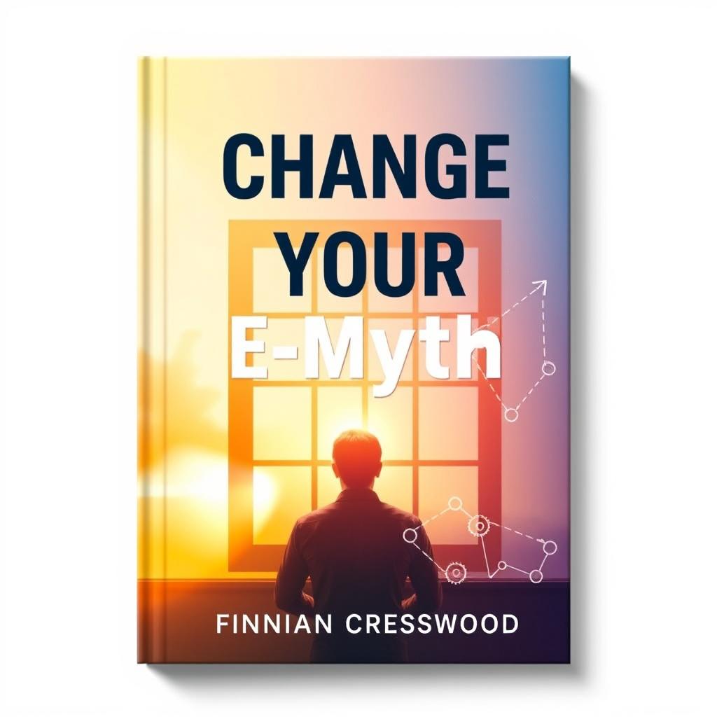 A flat book cover design for 'Change Your E-Myth' featuring the title prominently in bold, large font at the top, and the author's name, Finnian Cresswood, in a smaller font below