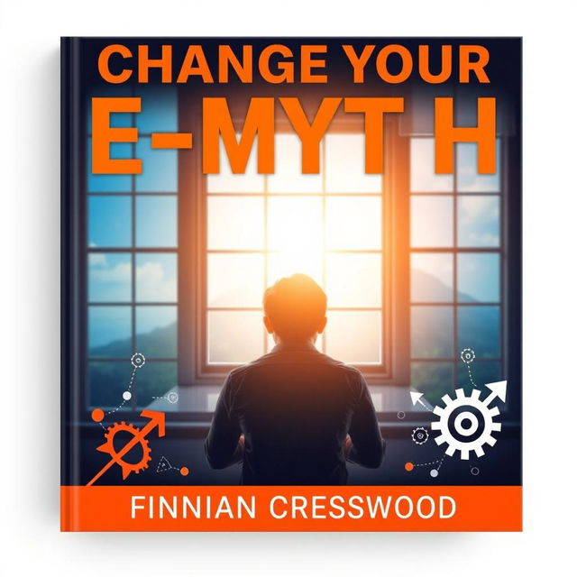 A flat book cover design titled "Change Your E-Myth" in bold, large font at the top