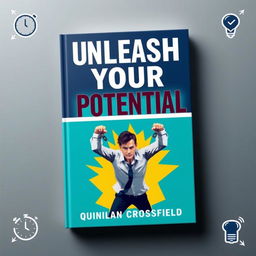 A flat book cover design featuring the bold title 'Unleash Your Potential' in large, eye-catching font, placed prominently at the top