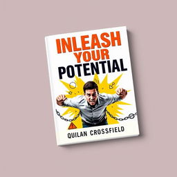 A flat book cover design featuring the bold, large title 'Unleash Your Potential' at the top in striking typography