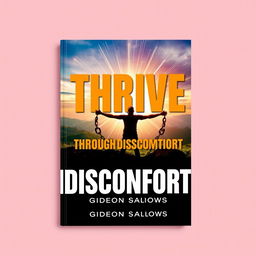 A striking book cover design featuring the title 'THRIVE Through Discomfort' in bold, large font at the center