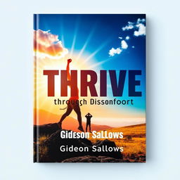 A flat book cover design titled 'THRIVE Through Discomfort' in bold, large font positioned at the center