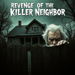 A spine-chilling horror movie poster for 'Revenge of the Killer Neighbor'
