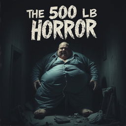 An unsettling horror movie poster for 'The 500 lb Horror'