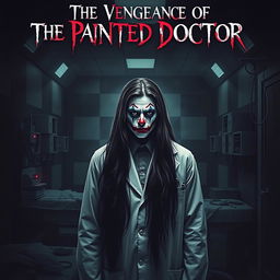 An eerie horror movie poster for 'The Vengeance of the Painted Doctor'