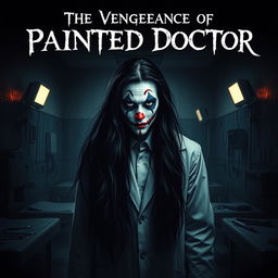 An eerie horror movie poster for 'The Vengeance of the Painted Doctor'