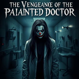 An eerie horror movie poster for 'The Vengeance of the Painted Doctor'