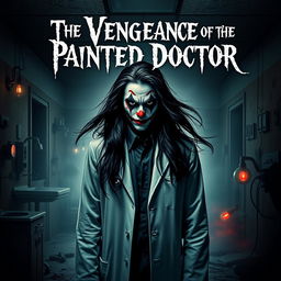 An eerie horror movie poster for 'The Vengeance of the Painted Doctor'