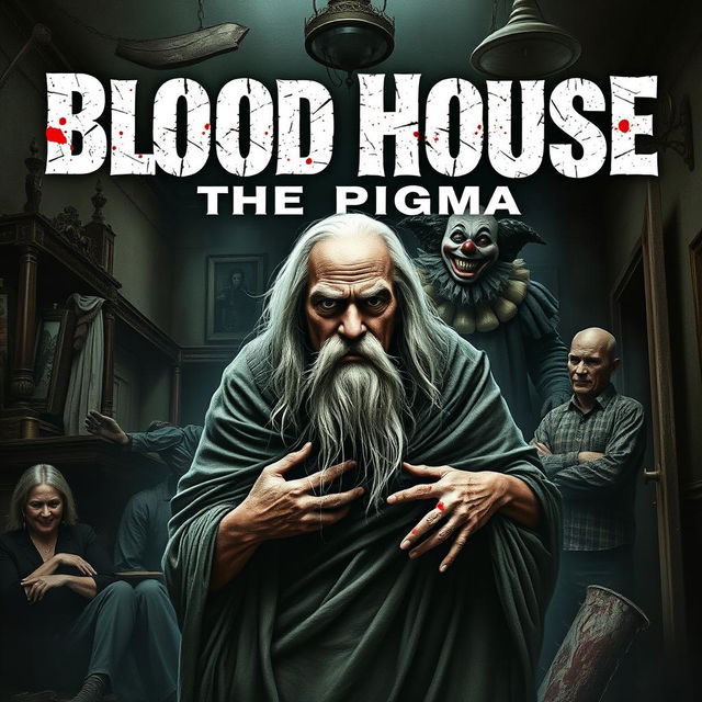 A chilling horror movie poster for 'Blood House: The Pigman'