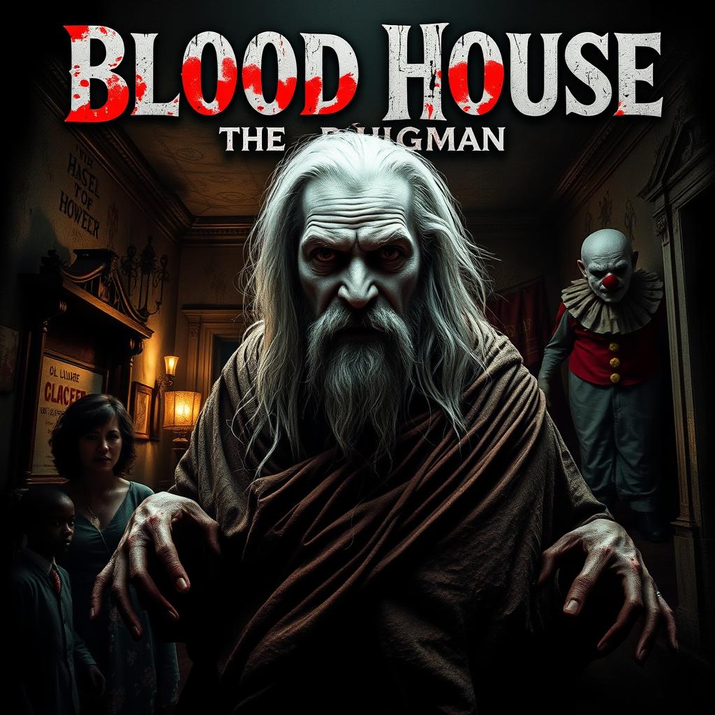 A chilling horror movie poster for 'Blood House: The Pigman'