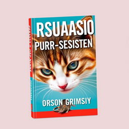 A book cover design featuring a large, bold title reading 'Persuasion Purr-sistence' in an eye-catching font