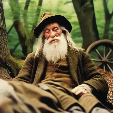 In the movie, the character Rip Van Winkle is portrayed as a lazy man who sleeps all the time.