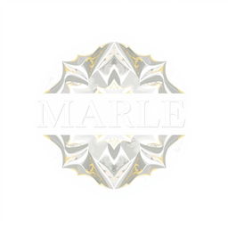 A logo design for a marble exhibition that embodies precision and creativity