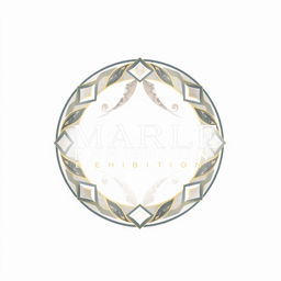 A logo design for a marble exhibition that embodies precision and creativity