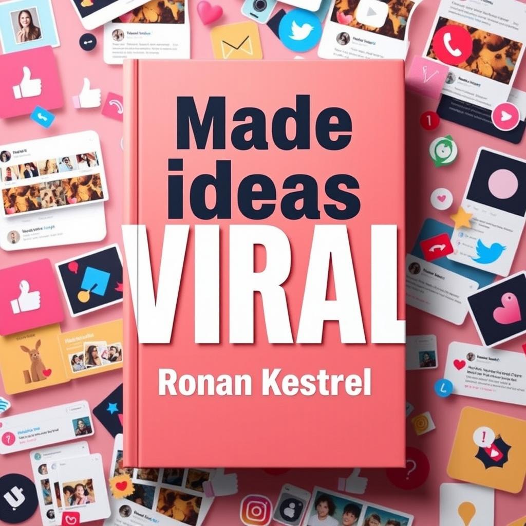 A flat cover design for a book titled 'Made Ideas Viral' by author Ronan Kestrel