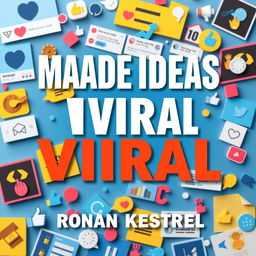 A flat cover design for a book titled 'Made Ideas Viral' by author Ronan Kestrel