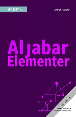 Book cover design for 'Aljabar Linear Elementer'