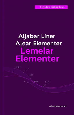 Book cover design for 'Aljabar Linear Elementer'