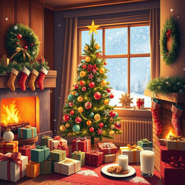 A festive Christmas scene filled with joy and cheer