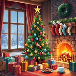 A festive Christmas scene filled with joy and cheer