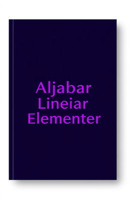 A book cover design for 'Aljabar Linear Elementer'