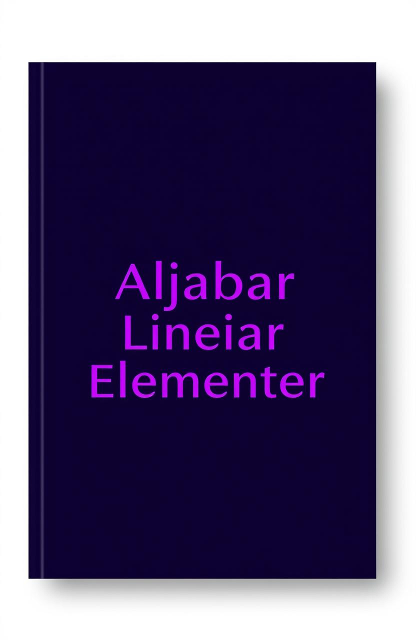 A book cover design for 'Aljabar Linear Elementer'