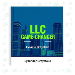 A flat cover design that completely fills the entire square with no empty areas, featuring a realistic cityscape with skyscrapers symbolizing business success and growth