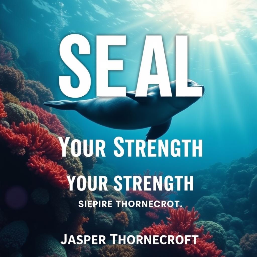 A flat book cover design titled 'SEAL-Your-Strength' in large, dynamic font prominently centered