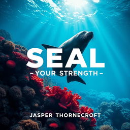 A flat book cover design featuring a bold, eye-catching title 'SEAL-Your-Strength' in large, dynamic font centrally positioned