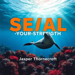 A flat book cover design featuring a bold, eye-catching title 'SEAL-Your-Strength' in large, dynamic font centrally positioned