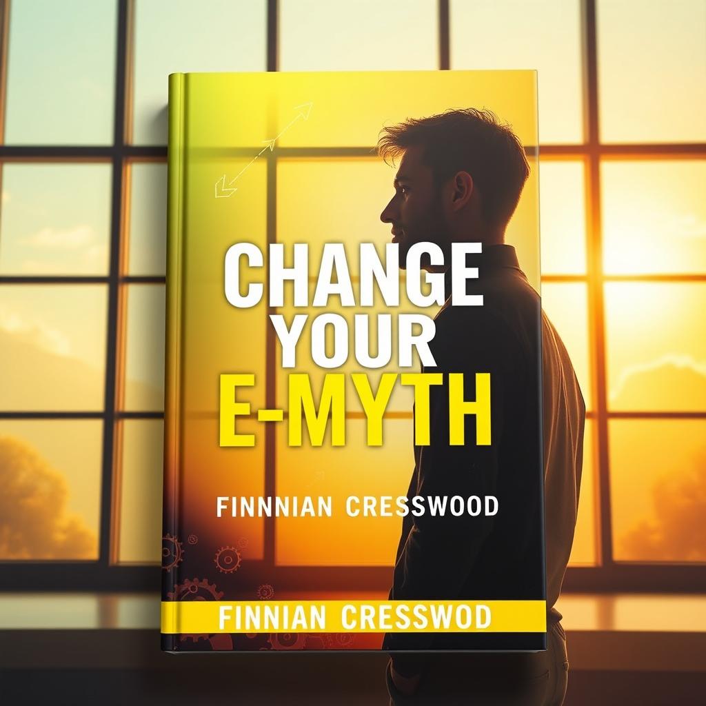 A vibrant book cover for 'Change Your E-Myth' by Finnian Cresswood