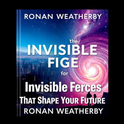 A book cover design titled 'Invisible Forces That Shape Your Future' by Ronan Weatherby