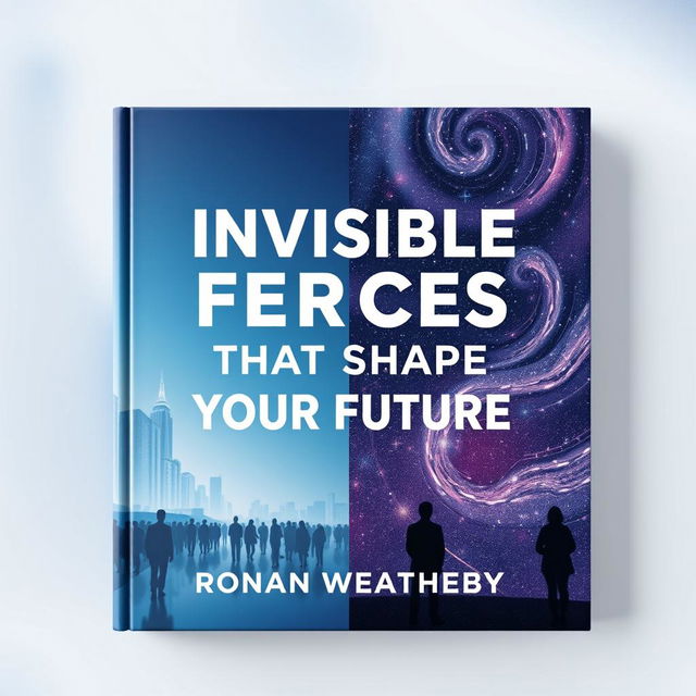 A flat book cover design featuring the title 'Invisible Forces That Shape Your Future' in bold, large font, clearly legible against the background