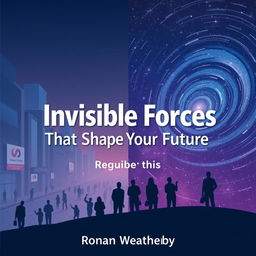 A flat book cover design featuring the title 'Invisible Forces That Shape Your Future' in bold, large font, clearly legible against the background