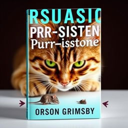 A book cover design titled 'Persuasion Purr-sistence' in large, bold font, featuring the author name 'Orson Grimsby' in a smaller font directly beneath the title