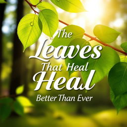 A captivating cover image for an ebook titled 'The Leaves That Heal Better Than Ever'