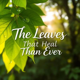 A captivating cover image for an ebook titled 'The Leaves That Heal Better Than Ever'