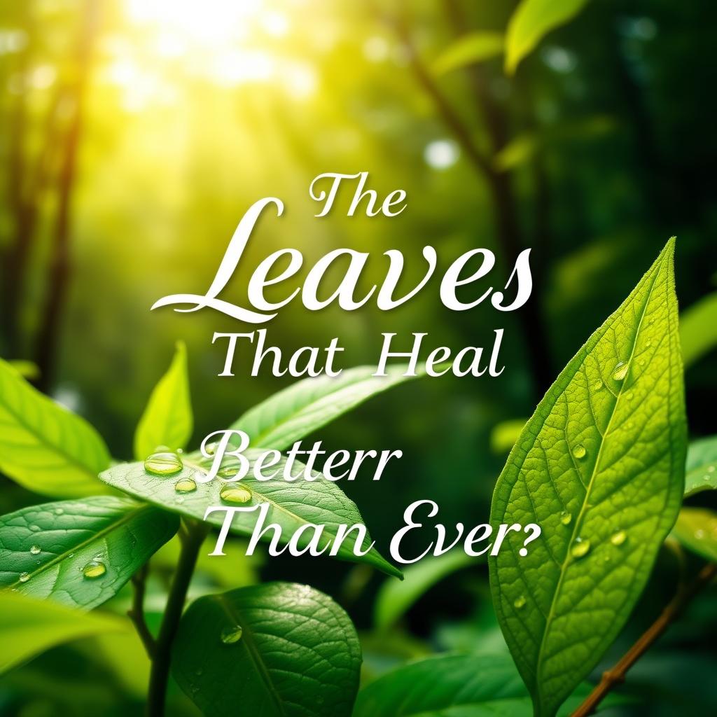 A captivating cover image for an ebook titled 'The Leaves That Heal Better Than Ever'