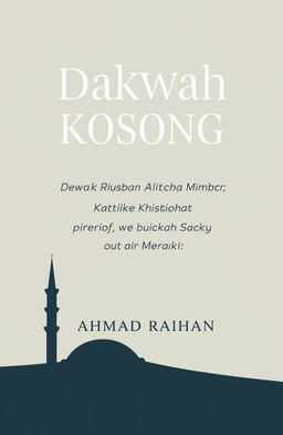 A modern minimalist book cover design in A4 size