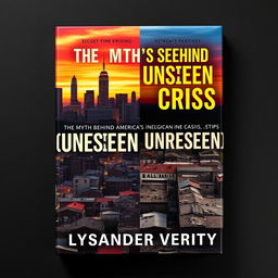 A flat book cover design featuring a split-image composition