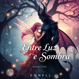 A book cover for a novel titled 'Entre Luz e Sombra'