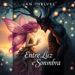 A book cover for a novel titled 'Entre Luz e Sombra'