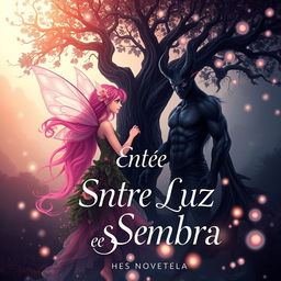 A book cover for a novel titled 'Entre Luz e Sombra'