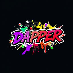 A striking graffiti-style logo featuring the word "DAPPER" designed in bold, stylized letters