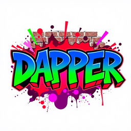 A striking graffiti-style logo featuring the word "DAPPER" designed in bold, stylized letters