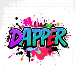 A striking graffiti-style logo featuring the word "DAPPER" designed in bold, stylized letters